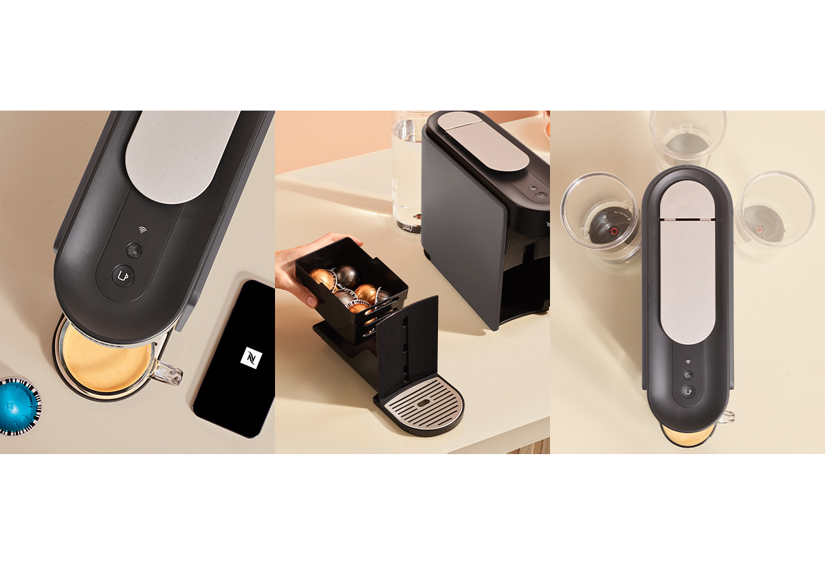 Απεικονίζεται η μηχανή να φτιάχνει καφέ.